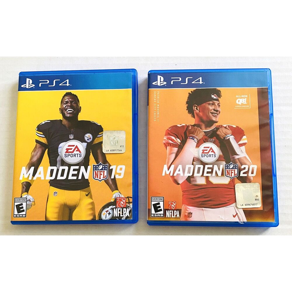Lot PS4 Madden NFL 2019 + Madden NFL 2020 Sony Playstation 4 Sports Games